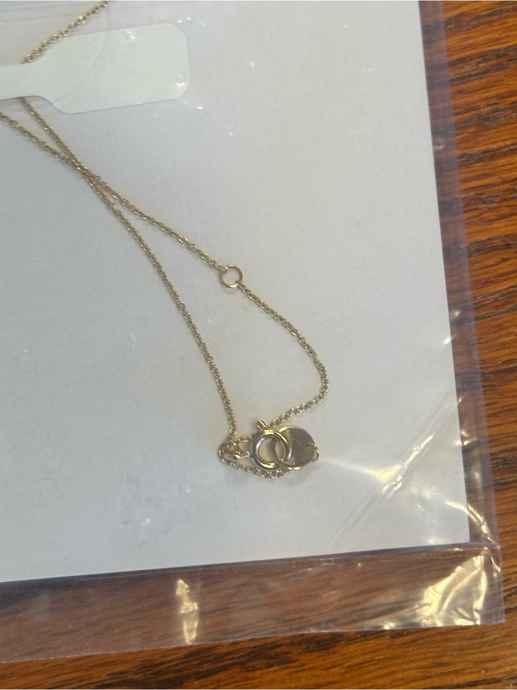 Bychari Gold Hope Letter Charm Necklace — image 2 of 2